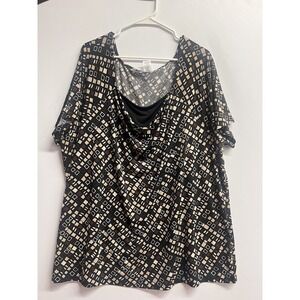 Womens Top Short Sleeve printed plus sz 4X